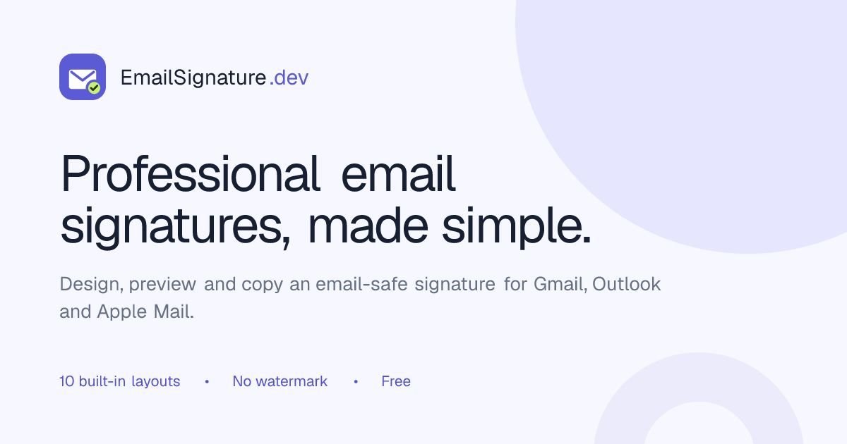 Email Signature Management | EmailSignature.dev